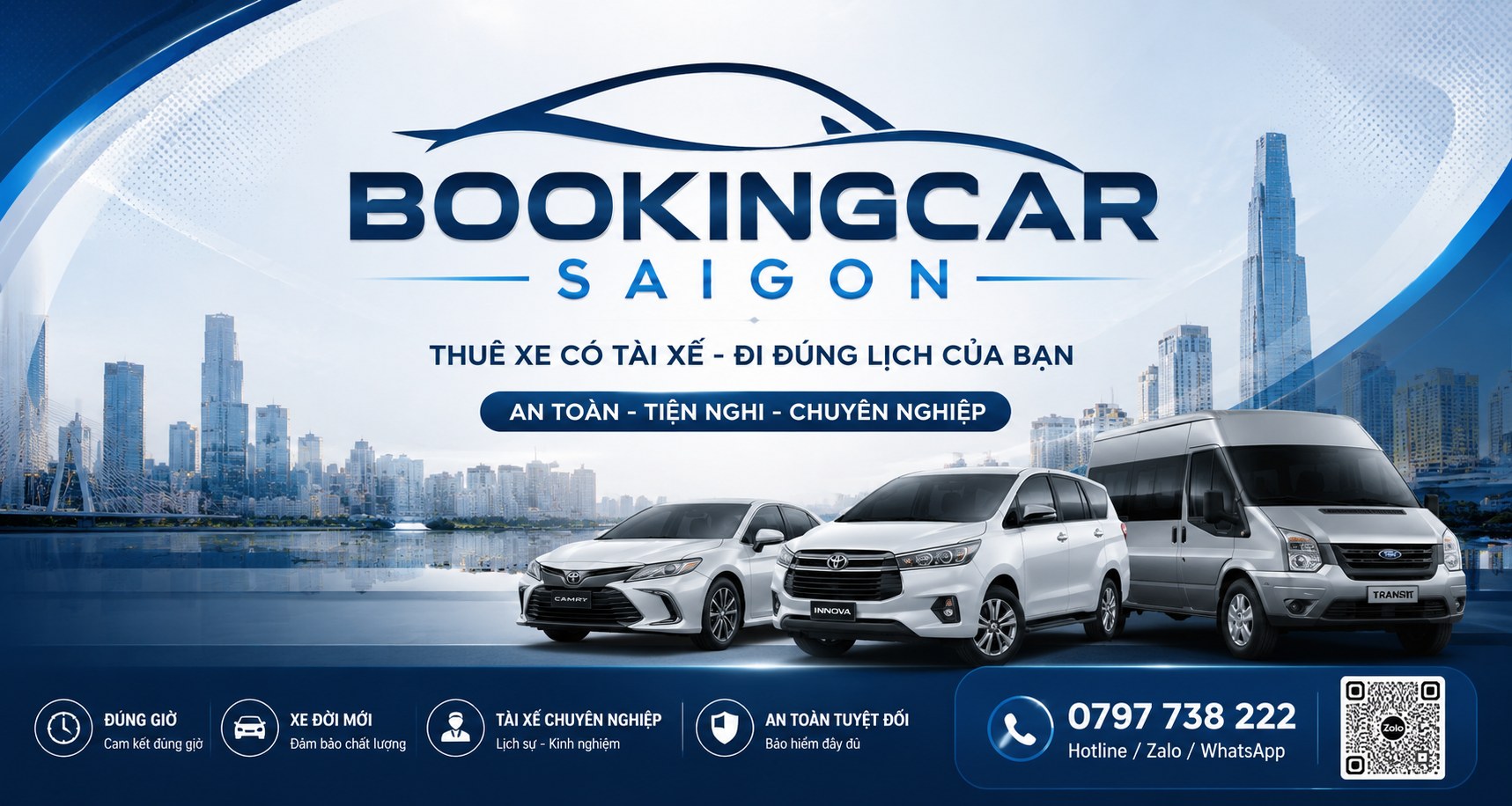 Booking Car Sài Gòn - dịch vụ thuê xe có tài xế tại TP.HCM